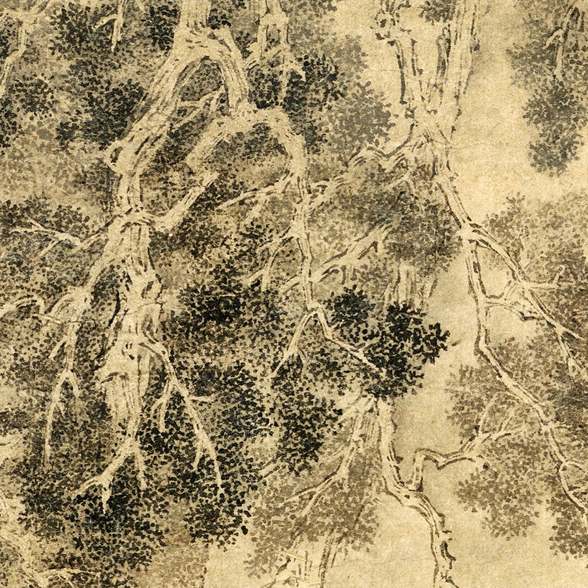 山水（局部）    明  文徵明  轴  72×43cm    美国堪萨斯纳尔逊-阿特金斯艺术博物馆藏